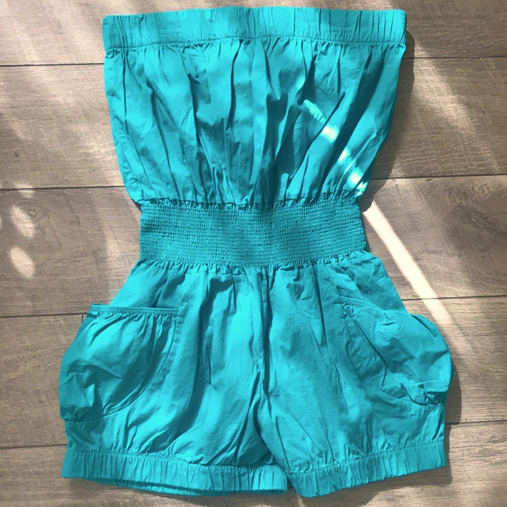 Aqua colored romper
